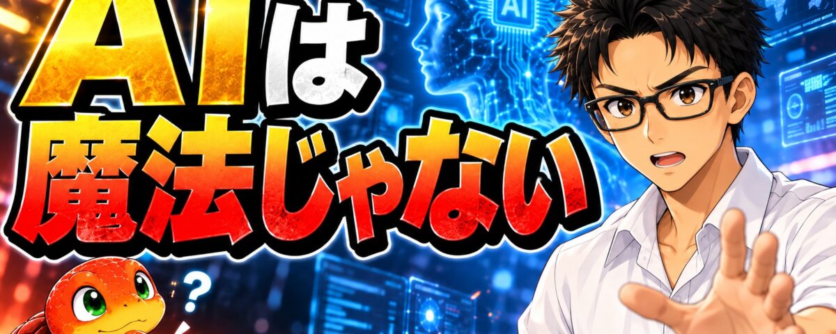 AIは魔法ではなく使う人の能力を拡張する道具であることを伝える記事のアイキャッチ